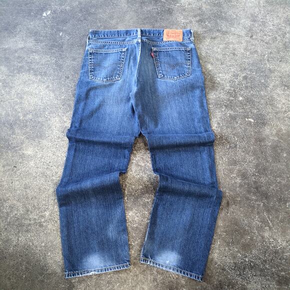 Levi's 514 Jeans Mens 34x32 Blue Pants Slim Straight Retro Skater Y2K Faded - Picture 3 of 8